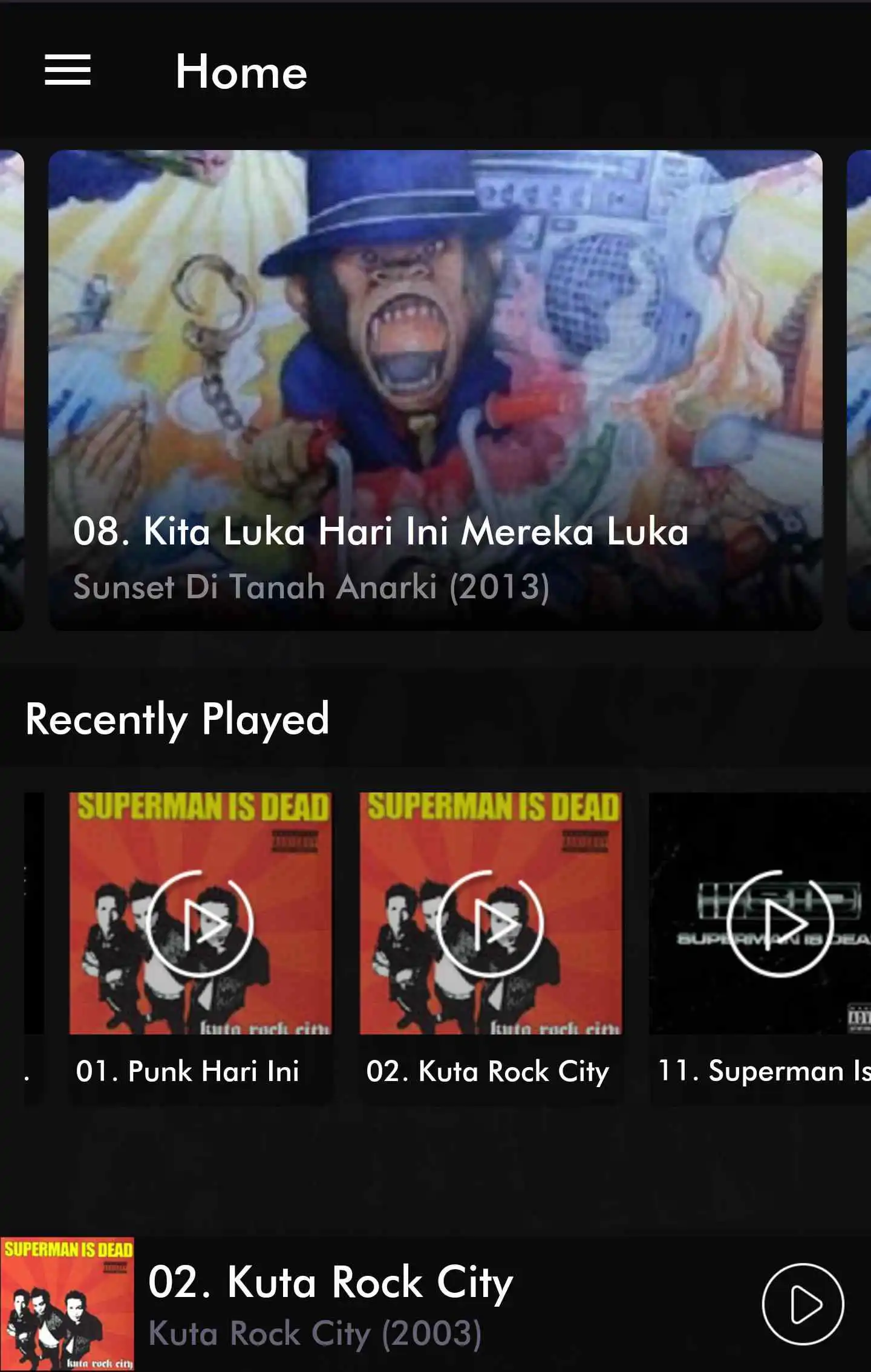 Play Superman Is Dead (SID) - MP3 Songs | Music + Lyric